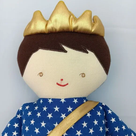 Handsome Prince Cuddle Toy Alimrose Design Australia Hand Embroidered Face 18in - Picture 3 of 11